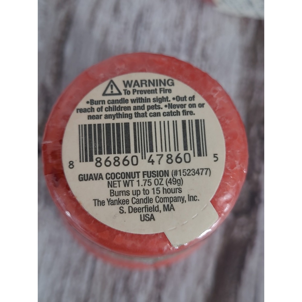 Yankee Candle Guava Coconut Fusion Samplers Votive Candle 1.75oz Lot of 6 New‎ - Picture 3 of 4
